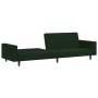 Sofá cama de 2 plazas con reposapies terciopelo verde oscuro de vidaXL, Sofás - Ref: Foro24-3081867, Precio: 294,26 €, Descue...