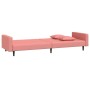 2-Sitzer-Schlafsofa mit Fußstütze und 2 rosa Samtkissen von vidaXL, Sofas - Ref: Foro24-3081847, Preis: 290,38 €, Rabatt: %