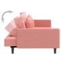 2-seater sofa bed with footrest and 2 pink velvet cushions by vidaXL, Sofas - Ref: Foro24-3081847, Price: 290,38 €, Discount: %