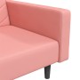 2-seater sofa bed with footrest and 2 pink velvet cushions by vidaXL, Sofas - Ref: Foro24-3081847, Price: 290,38 €, Discount: %