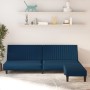 2-Sitzer-Schlafsofa mit Fußstütze aus blauem Samt von vidaXL, Sofas - Ref: Foro24-3081853, Preis: 262,99 €, Rabatt: %