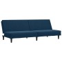 2-Sitzer-Schlafsofa mit Fußstütze aus blauem Samt von vidaXL, Sofas - Ref: Foro24-3081853, Preis: 262,99 €, Rabatt: %