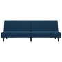 2-Sitzer-Schlafsofa mit Fußstütze aus blauem Samt von vidaXL, Sofas - Ref: Foro24-3081853, Preis: 262,99 €, Rabatt: %