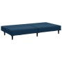 2-Sitzer-Schlafsofa mit Fußstütze aus blauem Samt von vidaXL, Sofas - Ref: Foro24-3081853, Preis: 262,99 €, Rabatt: %