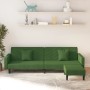 2-Sitzer-Schlafsofa mit Fußstütze und 2 Kissen aus dunkelgrünem Samt von vidaXL, Sofas - Ref: Foro24-3081845, Preis: 337,44 €...