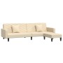 2-Sitzer-Schlafsofa mit Fußstütze und 2 cremefarbenen Samtkissen von vidaXL, Sofas - Ref: Foro24-3081852, Preis: 305,90 €, Ra...