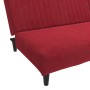 2-seater sofa bed with footrest in red velvet by vidaXL, Sofas - Ref: Foro24-3081859, Price: 260,99 €, Discount: %