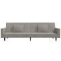 Sofá cama de 2 plazas con dos almohadas terciopelo gris claro de vidaXL, Sofás - Ref: Foro24-337451, Precio: 245,69 €, Descue...