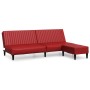 2-seater sofa bed with footrest in red synthetic leather by vidaXL, Sofas - Ref: Foro24-3081879, Price: 244,01 €, Discount: %