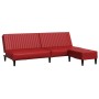 2-seater sofa bed with footrest in red synthetic leather by vidaXL, Sofas - Ref: Foro24-3081879, Price: 244,01 €, Discount: %