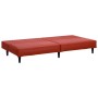 2-seater sofa bed with footrest in red synthetic leather by vidaXL, Sofas - Ref: Foro24-3081879, Price: 244,01 €, Discount: %