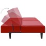 Sofá cama de 2 plazas con reposapiés cuero sintético rojo tinto de vidaXL, Sofás - Ref: Foro24-3081879, Precio: 244,99 €, Des...