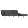 2-Sitzer-Schlafsofa mit 2 Kissen und Fußstütze aus hellgrauem Stoff von vidaXL, Sofas - Ref: Foro24-3080599, Preis: 261,01 €,...