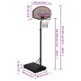 Schwarzer Basketballkorb aus Polyethylen, 237–307 cm von vidaXL, Basketballkörbe - Ref: Foro24-93653, Preis: 144,99 €, Rabatt: %