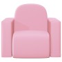 Sofá infantil 2 en 1 de cuero sintético rosa de vidaXL, Sofás - Ref: Foro24-325518, Precio: 69,49 €, Descuento: %