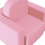 Sofá infantil 2 en 1 de cuero sintético rosa de vidaXL, Sofás - Ref: Foro24-325518, Precio: 69,49 €, Descuento: %