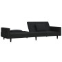 2-seater sofa bed with two black velvet cushions by vidaXL, Sofas - Ref: Foro24-337457, Price: 277,78 €, Discount: %