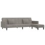 2-seater sofa bed with 2 cushions and gray velvet footrest by vidaXL, Sofas - Ref: Foro24-3080635, Price: 315,30 €, Discount: %