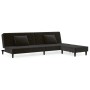 2-seater sofa bed with footrest and 2 black velvet cushions by vidaXL, Sofas - Ref: Foro24-3081838, Price: 302,31 €, Discount: %