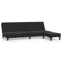 2-Sitzer-Schlafsofa mit Fußstütze aus schwarzem Samt von vidaXL, Sofas - Ref: Foro24-3081860, Preis: 256,99 €, Rabatt: %