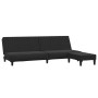 2-Sitzer-Schlafsofa mit Fußstütze aus schwarzem Samt von vidaXL, Sofas - Ref: Foro24-3081860, Preis: 256,99 €, Rabatt: %