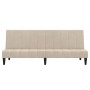 2-seater sofa bed in cream microfiber fabric by vidaXL, Sofas - Ref: Foro24-340664, Price: 187,40 €, Discount: %