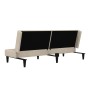 2-seater sofa bed in cream microfiber fabric by vidaXL, Sofas - Ref: Foro24-340664, Price: 187,40 €, Discount: %