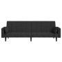 2-seater sofa bed with 2 cushions and black fabric footrest by vidaXL, Sofas - Ref: Foro24-3080675, Price: 335,12 €, Discount: %