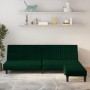 Sofá cama de 2 plazas con reposapies terciopelo verde oscuro de vidaXL, Sofás - Ref: Foro24-3081856, Precio: 288,08 €, Descue...