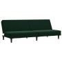 Sofá cama de 2 plazas con reposapies terciopelo verde oscuro de vidaXL, Sofás - Ref: Foro24-3081856, Precio: 288,08 €, Descue...