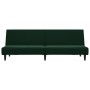 Sofá cama de 2 plazas con reposapies terciopelo verde oscuro de vidaXL, Sofás - Ref: Foro24-3081856, Precio: 288,08 €, Descue...