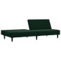 Sofá cama de 2 plazas con reposapies terciopelo verde oscuro de vidaXL, Sofás - Ref: Foro24-3081856, Precio: 288,08 €, Descue...