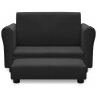 Children's sofa with black faux leather stool by vidaXL, Sofas - Ref: Foro24-325510, Price: 123,99 €, Discount: %