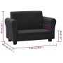 Children's sofa with black faux leather stool by vidaXL, Sofas - Ref: Foro24-325510, Price: 123,99 €, Discount: %