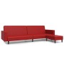 2-Sitzer-Schlafsofa mit Fußstütze aus rotem Kunstleder von vidaXL, Sofas - Ref: Foro24-3081886, Preis: 279,73 €, Rabatt: %