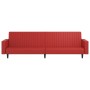 Sofá cama de 2 plazas con reposapiés cuero sintético rojo tinto de vidaXL, Sofás - Ref: Foro24-3081886, Precio: 279,99 €, Des...