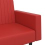 2-Sitzer-Schlafsofa mit Fußstütze aus rotem Kunstleder von vidaXL, Sofas - Ref: Foro24-3081886, Preis: 279,73 €, Rabatt: %