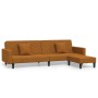 2-seater sofa bed with footrest and 2 brown velvet cushions by vidaXL, Sofas - Ref: Foro24-3081851, Price: 284,24 €, Discount: %