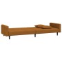 2-seater sofa bed with footrest and 2 brown velvet cushions by vidaXL, Sofas - Ref: Foro24-3081851, Price: 284,24 €, Discount: %