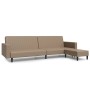 2-seater sofa bed with footrest in cappuccino synthetic leather by vidaXL, Sofas - Ref: Foro24-3081888, Price: 266,99 €, Disc...