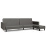 2-seater sofa bed with footrest in gray synthetic leather by vidaXL, Sofas - Ref: Foro24-3081885, Price: 275,75 €, Discount: %