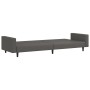 2-seater sofa bed with footrest in gray synthetic leather by vidaXL, Sofas - Ref: Foro24-3081885, Price: 275,75 €, Discount: %