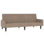 2-Sitzer-Schlafsofa mit Hocker aus taupéfarbenem Mikrofaserstoff von vidaXL, Sofas - Ref: Foro24-3121289, Preis: 285,62 €, Ra...