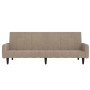 2-Sitzer-Schlafsofa mit Hocker aus taupéfarbenem Mikrofaserstoff von vidaXL, Sofas - Ref: Foro24-3121289, Preis: 285,62 €, Ra...