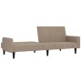 2-Sitzer-Schlafsofa mit Hocker aus taupéfarbenem Mikrofaserstoff von vidaXL, Sofas - Ref: Foro24-3121289, Preis: 285,62 €, Ra...