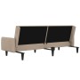 2-seater sofa bed with taupé microfiber fabric stool by vidaXL, Sofas - Ref: Foro24-3121289, Price: 285,62 €, Discount: %