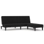 2-seater sofa bed with black microfiber fabric stool by vidaXL, Sofas - Ref: Foro24-3121286, Price: 249,05 €, Discount: %