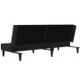 2-seater sofa bed with black microfiber fabric stool by vidaXL, Sofas - Ref: Foro24-3121286, Price: 249,05 €, Discount: %