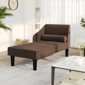 Divan sofa with head cushion dark brown fabric by vidaXL, Sofas - Ref: Foro24-340729, Price: 131,99 €, Discount: %