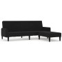 2-Sitzer-Schlafsofa mit schwarzem Mikrofaser-Stoffhocker von vidaXL, Sofas - Ref: Foro24-3121292, Preis: 290,12 €, Rabatt: %